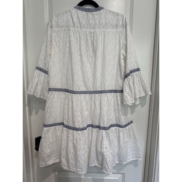 MSRP $148 Cotton Clip Embroidered Tassel Dress LARGE  SAME DAY SHIP or NEXT DAY - Picture 7 of 10